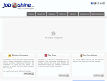 Tablet Screenshot of job2shine.com